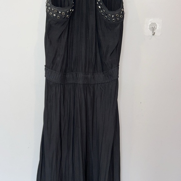Ramy Brook Autumn Studded Cross Neck Dress Black - Picture 8 of 9